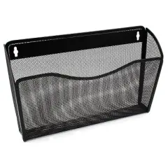 YBM Home 13" x 8.5" x 4" Steel Mesh Single Pocket Wall Mount File Organizer, Pack of 2