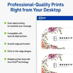 Avery Rectangle Business Cards, 2" x 3-1/2", Matte White, 80 Total