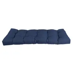 Blazing Needles, 46-inch by 19-inch Tufted Solid Outdoor Spun Polyester Loveseat Cushion
