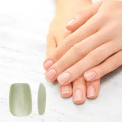 Unique Bargains Women's Full Coverage Fake Nails XS Grass Green 1 Pc