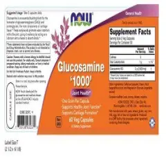 Glucosamine HCL 1000mg by Now Foods  -  60 Capsule