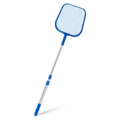 Swimline Lightweight Leaf Skimmer Swimming Pool and Spa Maintenance Net with 24" to 48" Adjustable Aluminum Telescoping Pole