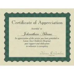 Great Papers Metallic 8.5 x 11 Certificates Beige/Green 934200