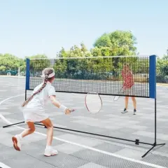 Costway 10FT Adjustable Badminton Net Set W/2 Shuttlecocks Portable Carry Bag