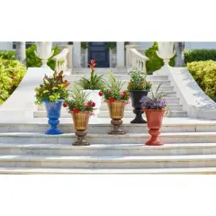 BrylaneHome Traditional Embry Plastic Urn Planter