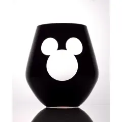 Disney Luxury Mickey Mouse Crystal Stemless Wine Glass - 20 oz - Set of 2