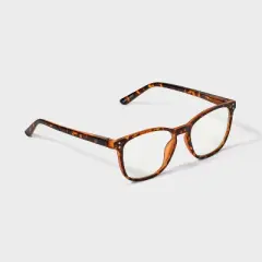 Men's Matte Plastic Square Blue Light Filtering Glasses - Original Use&trade; Tortoise