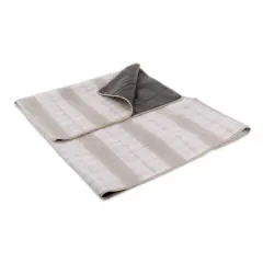 Oniva 59"x51" Portable Outdoor Picnic Blanket - Neutral Plaid