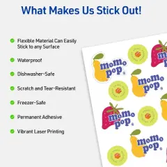 Avery Printable Vinyl Sticker Paper, 8-1/2" x 11", Matte White, Permanent Adhesive, Laser Printer Compatible, 7 Sheets Total