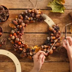 Bright Creations Wooden Wreath Ring Set for Crafts, Easter, Spring, Home Decor, Wall Door Hanging, 11.5 In