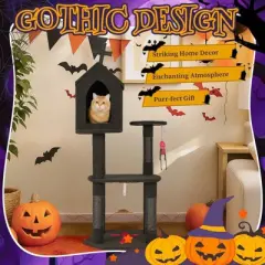 Karl Home 57 inch Gothic Halloween3-Tier Cat Tree