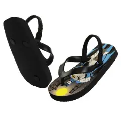 Batman Flip Flop Boys' Sandals: Superhero Comic-Inspired Outdoor Thong Back Strap Water Shoes. For Beach, Pool, and Outdoor Quick-dry (Toddler/ Little Kids)