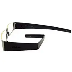Calabria GT-Spyder Folding Reading Glasses in Matte Silver & Black +2.00