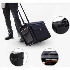 Alpine Swiss Rolling 17" Laptop Briefcase on Wheels Attache Lawyers Case Legal Size