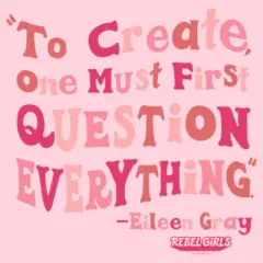 Junior's Rebel Girls Eileen Gray Quote T-Shirt