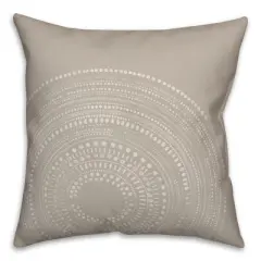 Creative Products Gray Circle Dot Pattern 18x18 Indoor / Outdoor Pillow