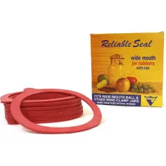 Viceroy Rubber & Plastics Old-Style Canning Jar Rubber Sealing Rings Wide Mouth With Tabs Box of 12