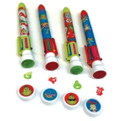 Geddes Dr. Seuss&trade; Grinch 6 Color Pens with Stamper - 12 per display