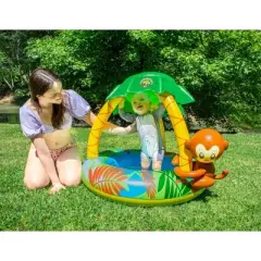 Poolmaster Bananas Monkey Swimming Pool with Sun Protection