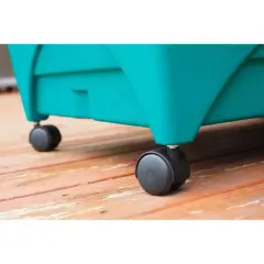 Emsco Little Pickers Raised Bed Children's Grow Box Rectangular Outdoor Planter Teal Green 24"x20"x30": Kids Gardening Accessory