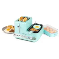 Nostalgia Electrics 3-in-1 Griddle Aqua