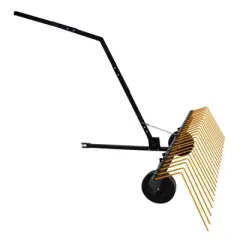 GARVEE 60 Inch ATV Tow Behind Durable Corrosion Resistant Steel Pine Straw Rake