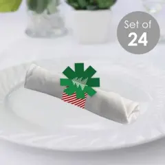 Big Dot of Happiness Ugly Sweater - Holiday and Christmas Party Paper Napkin Holder - Napkin Rings - Set of 24