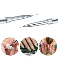 Unique Bargains Double-Headed Nail Art Liner Brush Black 1 Pc