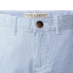 Hope & Henry Boys' Organic Cotton Seersucker Suit Pant, Infant