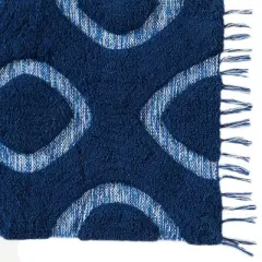 20" x 30" Kali Diamonds Bath Rug Midnight Dark Blue - Saturday Knight Ltd.