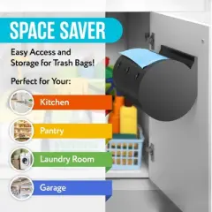 Impresa Mountable Trash Bag Holder Dispenser - Trash Bags Dispenser for 13-Gallon 50-Bag Rolls