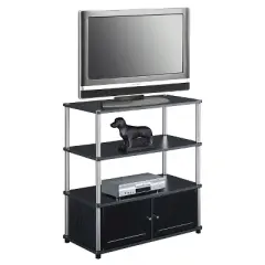 Highboy TV Stand for TVs up to 42" Black - Breighton Home