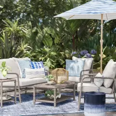 Granby Padded Wicker Patio Loveseat - Gray - Threshold&trade;