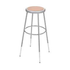 2pk 32"-39" Adjustable Heavy Duty Steel Stool Gray - Hampden Furnishings