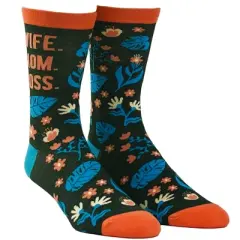 Crazy Dog Women's Wife Mom Boss Socks Funny Mothers Day Gift for Awesome Mama Graphic Novelty Footwear