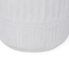 Syemin Patio End Tables, Stylish End Tables for Indoor and Outdoor Use, Ideal for Gardens, Backyard, Special Design, Off White, 15"*15"*18.5"