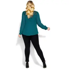 Women's Plus Size Lust After Top - teal  | CITY CHIC