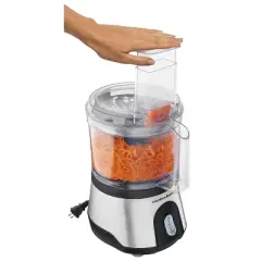 Hamilton Beach 10 Cup Food Processor- Stainless 70760: Black, 500W, 2 Speeds, Shredder & Chopper, Dishwasher-Safe Parts