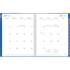 Mead 0.55"x9.01" Large 2025-2026 Monthly Color Pop Royal Blue Planner
