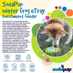 Water Frog Design eTray Enrichment Shallow Slow Feeder Dog Bowl