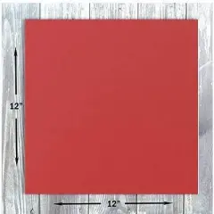 Hamilco Colored Scrapbook Cardstock Paper 12x12 Card Stock Paper 65 lb Cover 25 Pack (Crimson Red)