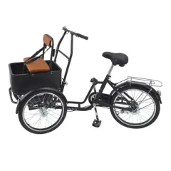 Topteng 20" Tricycle Shopping Three Wheel Bike with Children Seat & Basket