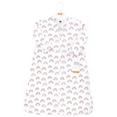 Hudson Baby Infant Girl Long Sleeve Cotton Jersey Sleeping Bag, Sack, Blanket, Modern Rainbow