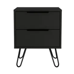 NicBex 22.44" Modern Nightstand with Hairpin Legs,Wooden Night Stand with Drawers,Bedside Table for Bedroom,Living Room,Bedroom Furniture