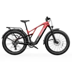 Vanpowers Adult GrandTeton Pro 2.29' Step-Over 750W Hub Motor Electric Bike - Red/Black