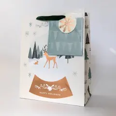 Soular Powered Large Gift Bag with Tissue Snow Globe