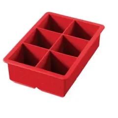 Tovolo Candy Apple Red Silicone King Cube Ice Tray - Case of 6