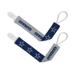 BabyFanatic Officially Licensed Unisex Pacifier Clip 2-Pack - NFL Dallas Cowboys - Officially Licensed Baby Apparel