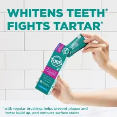 Tom's of Maine Antiplaque and Whitening Fluoride-Free Vegan Toothpaste - 4.5oz