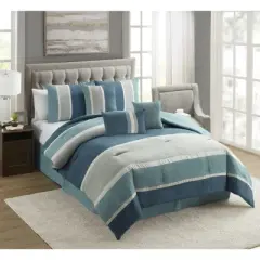 Sweet Home Collection Comforter Set Ultra Soft Faux Suede Fashion Bedding Sets with Shams, Throw Pillows, and Bed Skirt